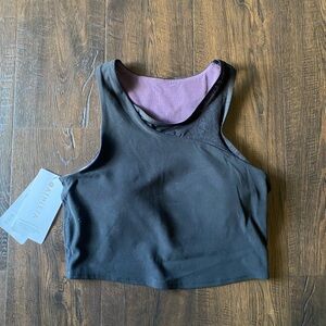 NWT athleta conscious lace light impact black workout crop bra women’s small